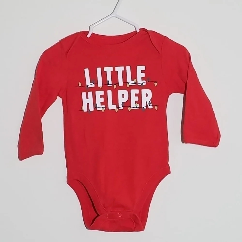 Old Navy Little Helper Christmas Onesie 6-12m